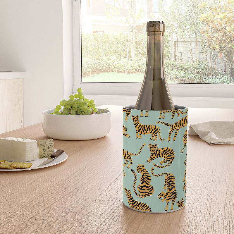 Cat Coquillette Tiger Collection Mint Orange Wine Chiller - Deny Designs, 2 of 3