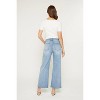 Women's Tummy Tuck High Rise Wide Raw Hem Jeans - mica denim - 2 of 4