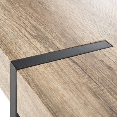 Canyon Grey Reclaimed Wood Rectangular Dining Table with Black Iron Legs