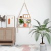 Aoibox Macrame Floating Wood Shelf for Wall Decor, Boho Style Hanging Shelves for Bedroom, Living Room, Apartment - 2 of 4