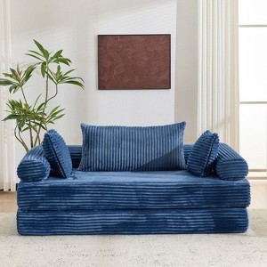 Karl Home |Modern King Size Convertible Sleeper Sofa Stackable Corduroy Sofa Bed - 1 of 4