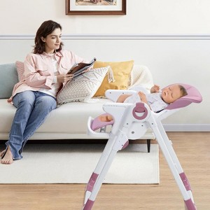 Baby High Chair, Adjustable Infant Highchairs with Removable Tray for Easy Cleaning, Foldable High Chairs for Babies & Toddlers - 1 of 4