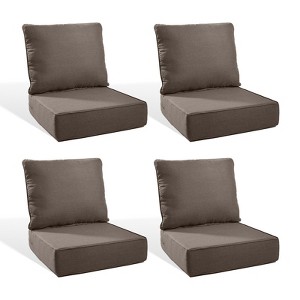 Buenhomino 24"x22" Outdoor Deep Seat Cushion Set, 6-inch Thicked Waterproof Patio Furniture Cushions with Removable Cover,8 Colors - 1 of 4