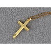 Anna-Kaci Gold Tone Rhinestone Cross Pendant Necklace Ideal for Religious Occasions - Jesus - 4 of 4