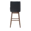 Zeus & Ruta 360 Degree Solid Wood Legs Swivel Bar Stools Set of 2, Counter Height Chairs with Footrest - 4 of 4