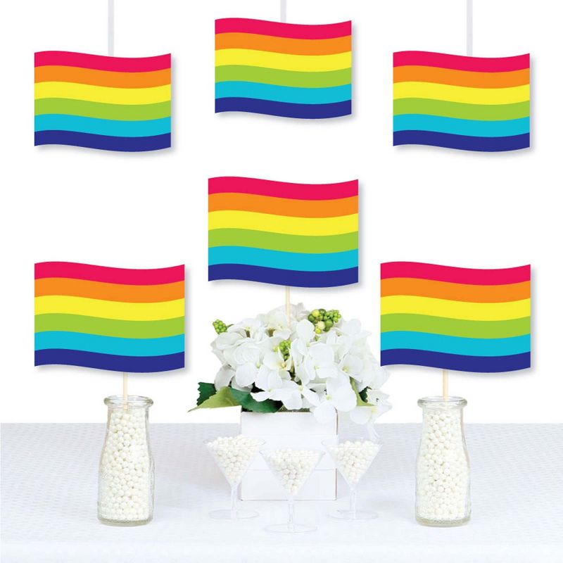 Big Dot of Happiness Love is Love - LGBTQIA+ Pride - Flag Decorations DIY Rainbow Party Essentials - Set of 20, 1 of 5