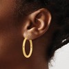 Black Bow Jewelry 3mm x 30mm 14k Yellow Gold Classic Round Hoop Earrings - 3 of 4