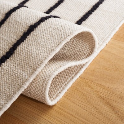 Kilim KLM326 Hand Woven Area Rug - Ivory/Black - 3'x5' - Safavieh.