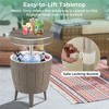 Tangkula 10 Gallon Cooler Bar Table w/ Telescopic Tabletop 3-in-1 Coffee Table Ice Bucket - 4 of 4
