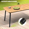 Pellebant Outdoor Dining Table Durable WPC Tabletop Aluminum Frame Patio Dining Table for Backyards Poolside Gardens - 4 of 4