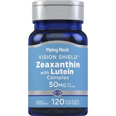 Piping Rock Zeaxanthin Plus Lutein | 50mg | 120 Softgels | Eye Vision Shield Complex