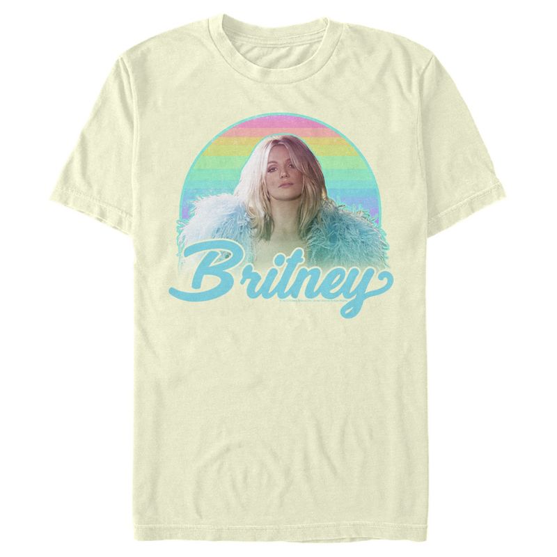 Men's Britney Spears Rainbow Star T-Shirt, 1 of 4