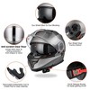 AHR Modular Full Face Motorcycle Helmet Flip up Dual Visor Motocross DOT S/M/L/XL/XXL - 4 of 4