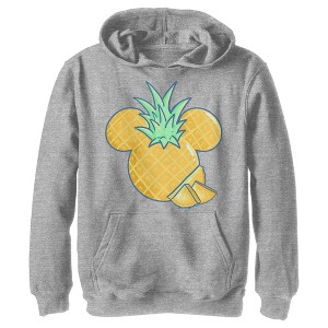 Boy's Disney Mickey Mouse Cut Pineapple Silhouette Pull Over Hoodie - 1 of 4