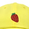 Dalix Strawberry Embroidered Cotton Dad Hat Fruit Adjustable Casual Baseball Cap Nature Womens - 2 of 4
