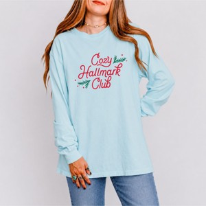 Hallmark - Cozy Hallmark Club - Women's Garment Dyed Long Sleeve ...