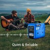 POXURIO 2450W Inverter Generator Gas Powered Super Quiet 59dB Blue 6L Tank 14 Hour Runtime 43LB Portable Home Use - 3 of 4
