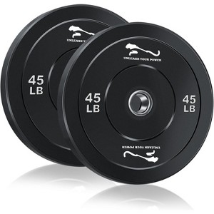 Weights Bumper Plates Set,2 Inch Bumper Plate,Rubber Strength Training Plates for Weightlifting & Strength Training Home Gym - 1 of 4