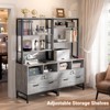 Aheaplus Storage File Cabinet with Hutch, Charging Station, Lock Drawers - 4 of 4