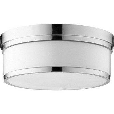 Quorum Lighting Celeste 3-Light 14 Flush Mount, Polished Nickel, Aluminum, Shade Included