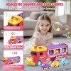 Skirfy 7 in 1 Carrier Truck Toys with Light & Sound, Toddler Toys Birthday Gifts for Princess Girls, Pink - 4 of 4