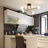 POWLIG 25.2-in 4-Light Black Gold Sputnik Cylinder Chandelier Flush Mount - 4 of 4
