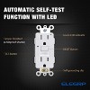 ELEGRP White 20 Amp 125V Tamper Resistant Duplex Self-Test GFCI Outlet with Night Light, with Wall Plate (2-Pack) - 2 of 4
