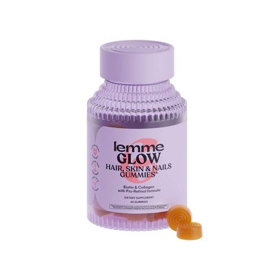 Lemme Glow Collagen Hair Skin & Nails Gummies - 60ct