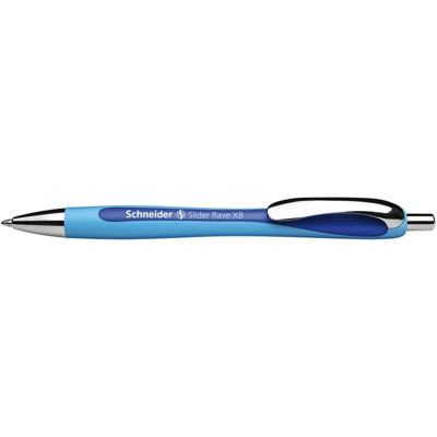 Schneider Slider Rave XB Refillable + Retractable Ballpoint Pen, 1.4 mm, Blue Ink, Single Pen (Case of 6)