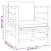 vidaXL Outdoor Bamboo Patio Sofa with Taupe Cushions - Modular Comfortable Garden Lounge Set in Natural Finish, Easy Assembly Required - 4 of 4
