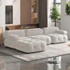 Mjkone L Shaped Velvet Sectional Sofa With Reversible Chaise,free Combination Ottoman, 4 Seater Modular Sectional Sofa - 4 of 4