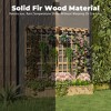 2-Layer Outdoor Planter Box w/Trellis, Large Raised Garden Bed for Climbing Plants, Veggies & Flowers, 1.4Ft Depth with Hanging Roof & 8 Drain Holes - 4 of 4