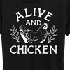 Women's - Instant Message - Alive And Chicken Short Sleeve Graphic T-Shirt - 2 of 4