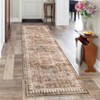 Washable Vintage Living Room Rugs,Floral Print Retro Accent Bedroom Carpet, Large Non Slip Area Rug for Kitchen Dining Room - 2 of 4