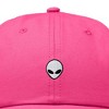 Dalix Lil Alien Embroidered Cotton Cap Outdoor Space Nature Dad Hat Mens - 2 of 4