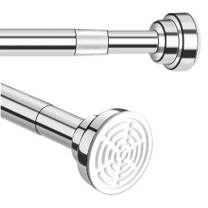 LunaLulinlk 32" to 43" Adjustable Shower Curtain Rod, Stainless Steel - 1 of 4