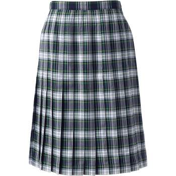 Lands' End Lands' End School Uniform Women's Plaid Pleated Skirt Below the Knee