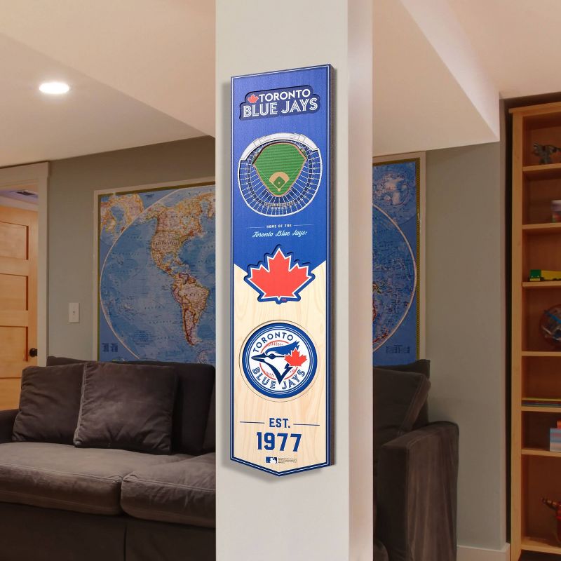 8&#34; x 32&#34; MLB Toronto Blue Jays 3D Stadium Banner, 2 of 5