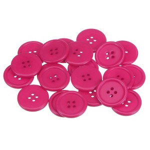 Unique Bargains Resin Craft Snap Round Flat 4-Hole Sewing Buttons 50 Pcs - 1 of 4