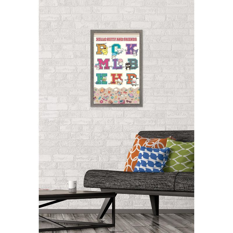 Trends International Hello Kitty and Friends: 24 College Letter - Group Framed Wall Poster Prints, 2 of 7