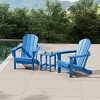 WestinTrends Malibu HDPE Outdoor Patio Folding Poly Adirondack Conversation Set (3-Piece) - 2 of 4