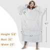 Catalonia Woman Ankle Length Blanket Hoodie Oversized Sweatshirt, Extra Long Fleece Soft Cozy Wearable Blanket Pullover, Cozy Gift Idea for Woman Wife - 3 of 4