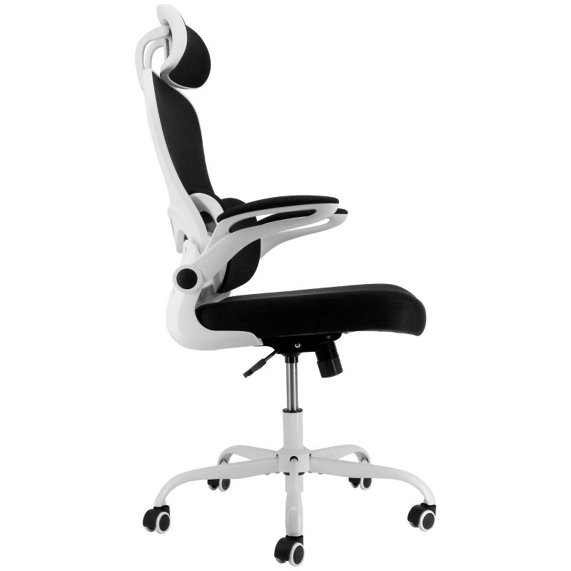 Elama High Back Adjustable Mesh and Fabric Office Chair with Metal Base and Adjustable Head Rest, 2 of 9