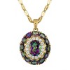 Designs By Gioelli 14K Gold Over Sterling Silver Mystic Topaz And Created White Sapphire Pendant - 3 of 3