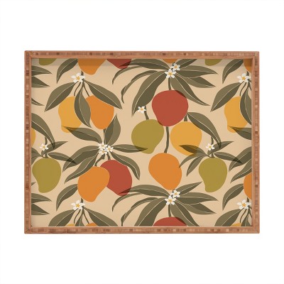 Cuss Yeah Designs Abstract Mangoes Rectangular Tray - Deny Designs