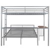 TiramisuBest Twin Over Full Metal Bunk Bed with Desk, Ladder and Quality Slats for Bedroom, Metallic Black - 3 of 4
