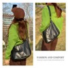 Hobo Bags for Women, Ultra Soft Foldable Vegan Leather Shoulder Handbag, Stylish Slouchy Tote Purses (Black) - 4 of 4
