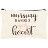 Sparkle and Bash 5-Pack Canvas Makeup Bags for Nurse Appreciation Gifts, Cosmetic Pouches (9" x 6") - 4 of 4