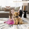 Washable Abstract Rug, Modern Low Pile Area Rug for Living Room, Bedroom, Nursery, Office, Non-Slip Neutral Farmhouse Distressed Floor Cover. - 4 of 4