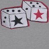 Rerun Island Women's Embroidery Dice Short Sleeve Graphic Cotton Cropped Loose T-shirt - Athletic Heather S - 2 of 4